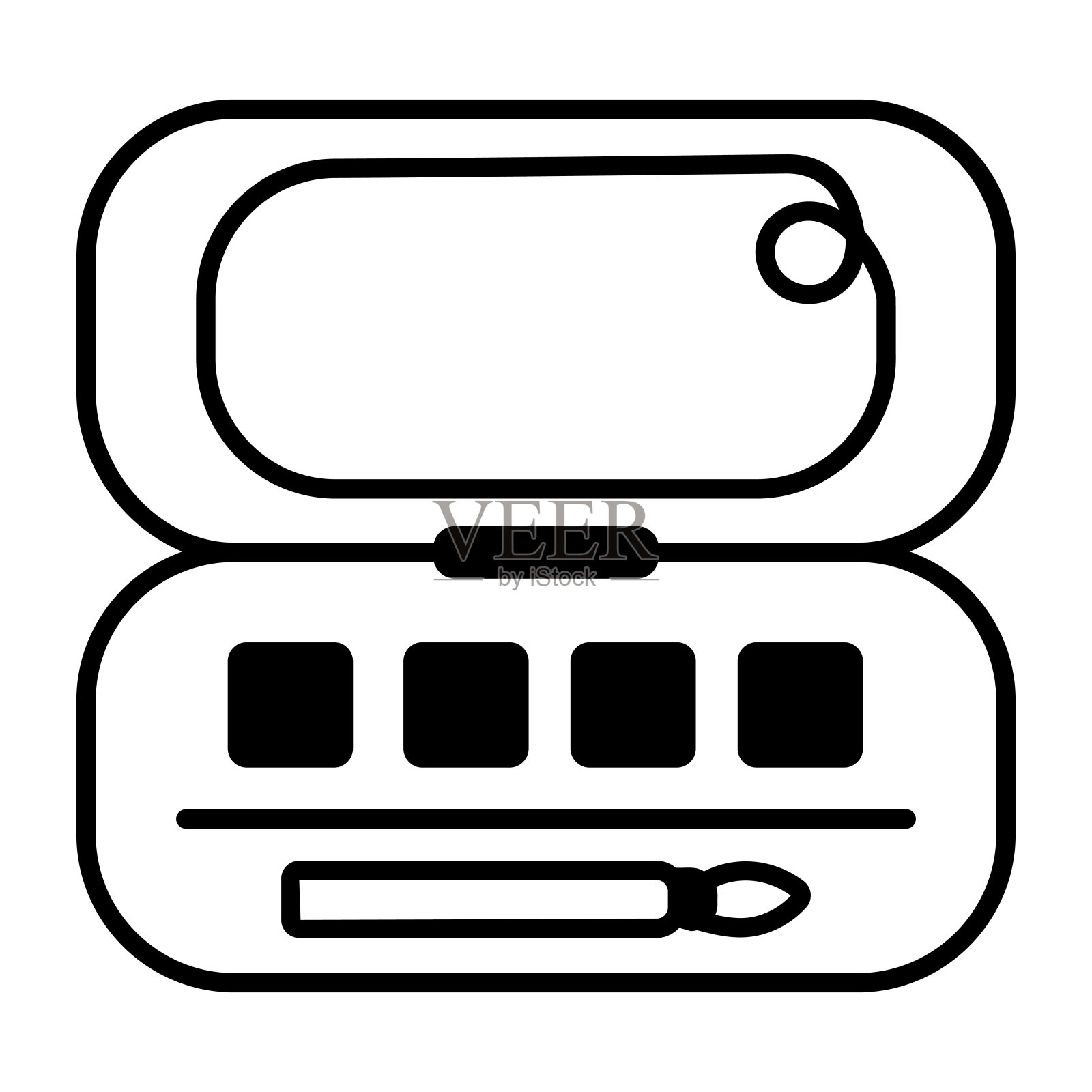 眼影膏插画图片素材