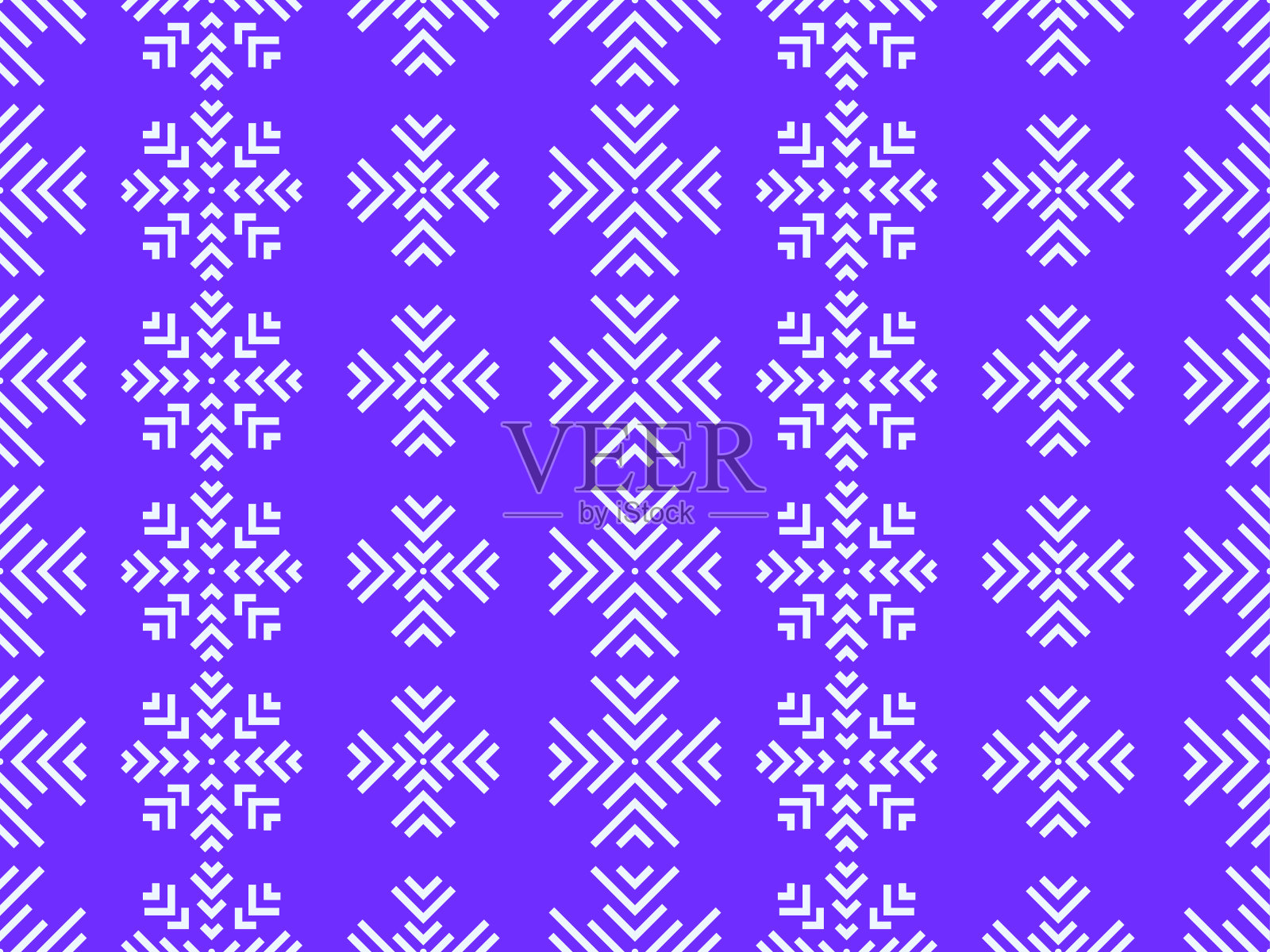 冬天的雪花图案无缝。圣诞和新年的背景与几何雪花的不同形状。设计墙纸，横幅和海报。矢量图插画图片素材