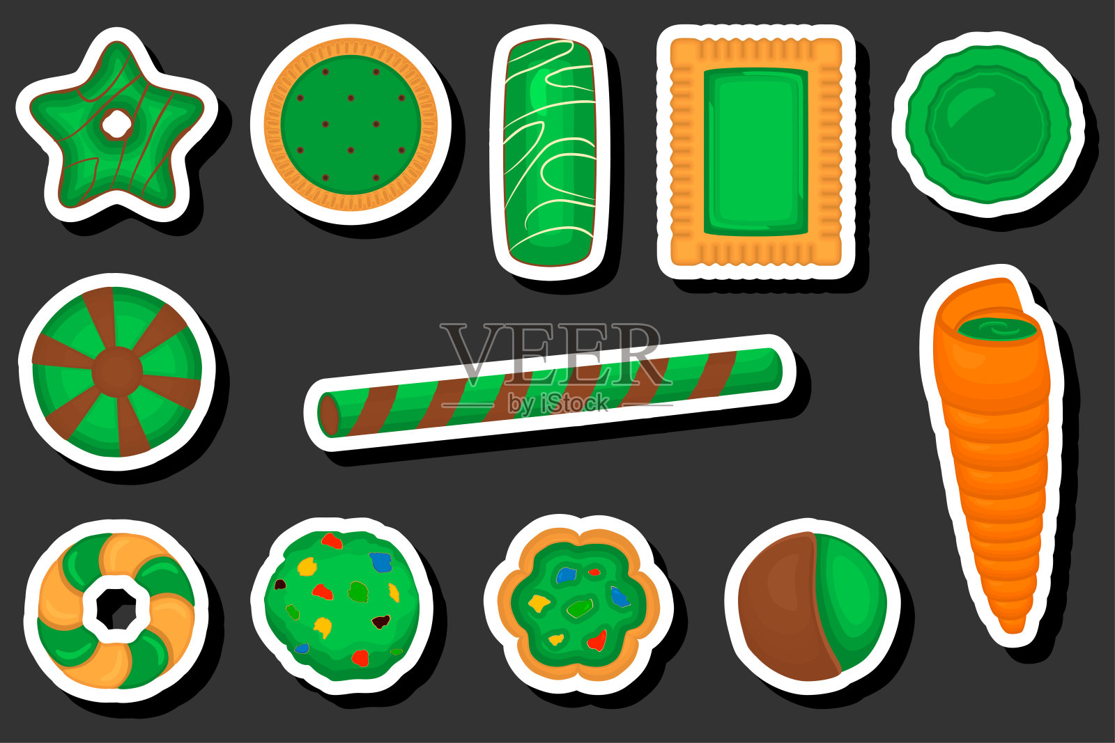 美丽的插图主题庆祝一年一度的节日圣帕特里克节插画图片素材