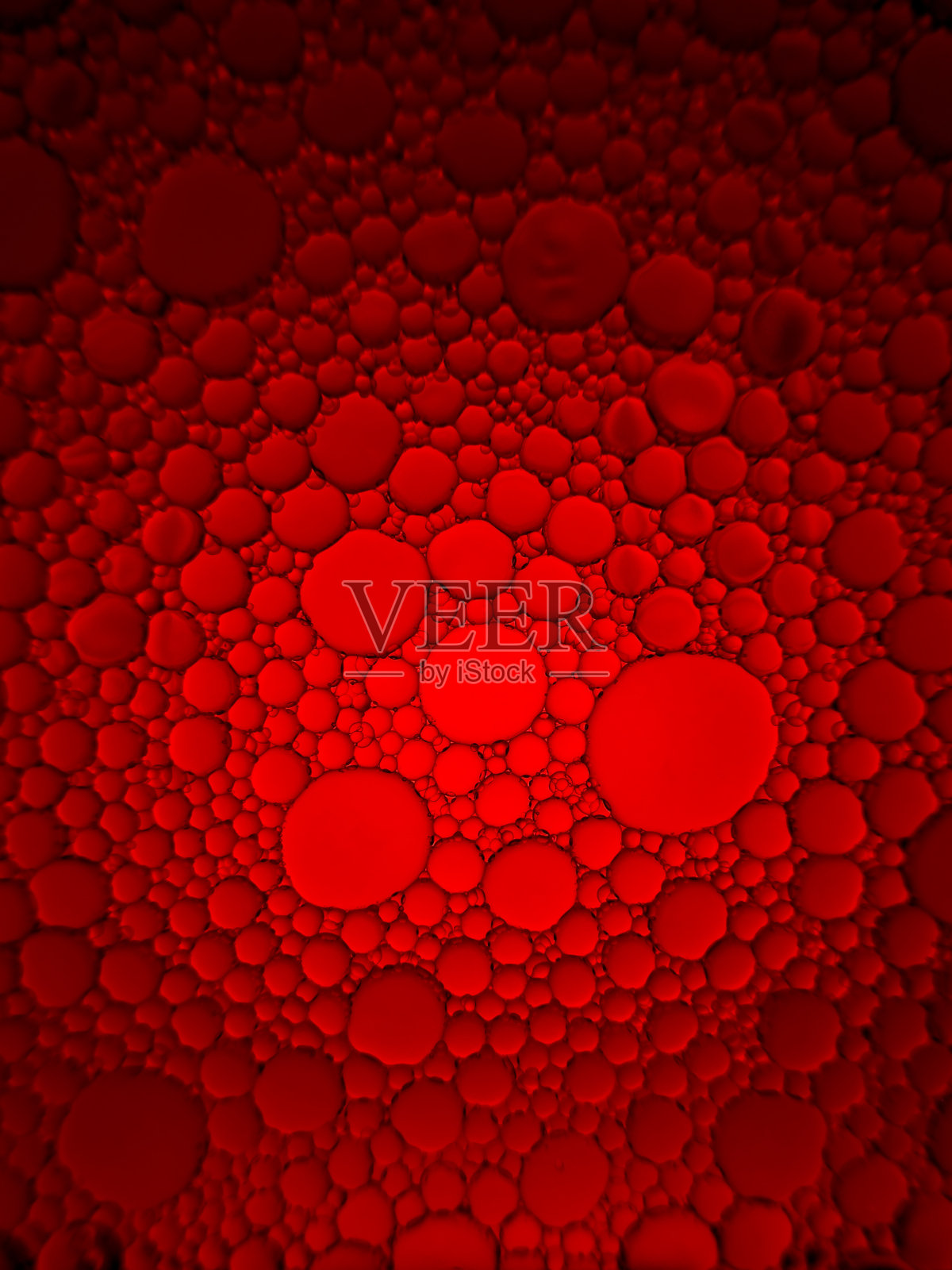 用食用油和水混合制成的红色背景。照片摄影图片