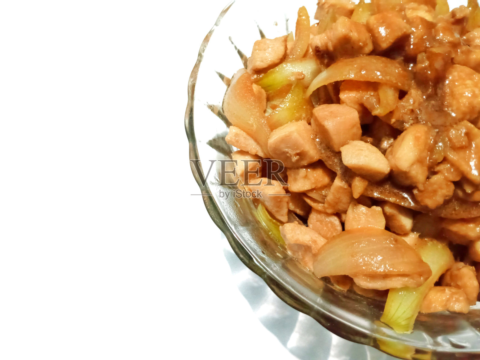 典型的日本菜，照烧鸡胸肉照片摄影图片