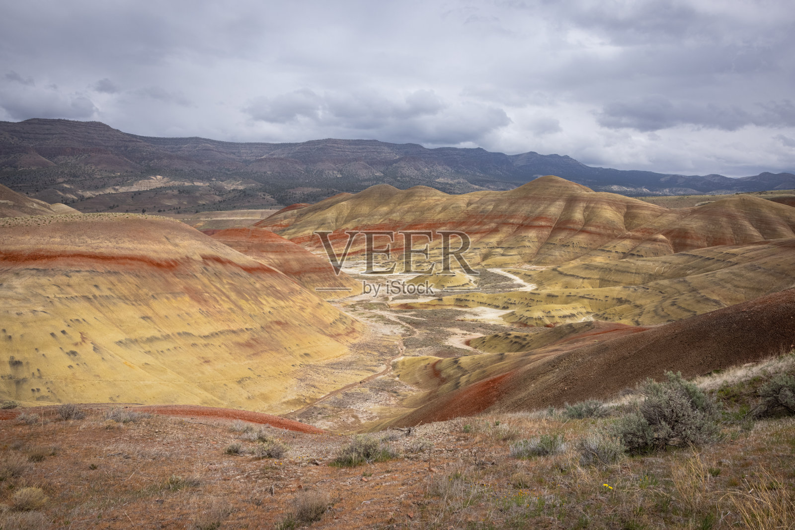 绘山，约翰戴，俄勒冈州。照片摄影图片