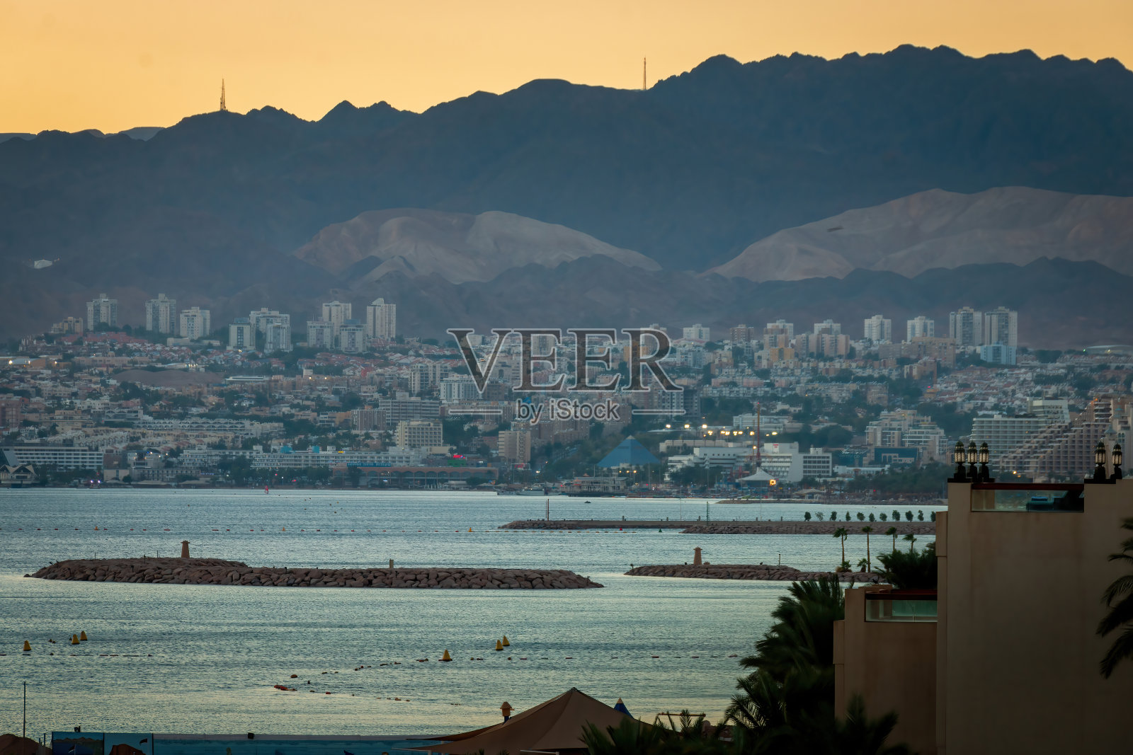 以色列埃拉特的城市景观照片摄影图片
