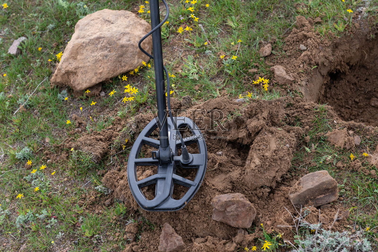 手持金属探测器照片摄影图片