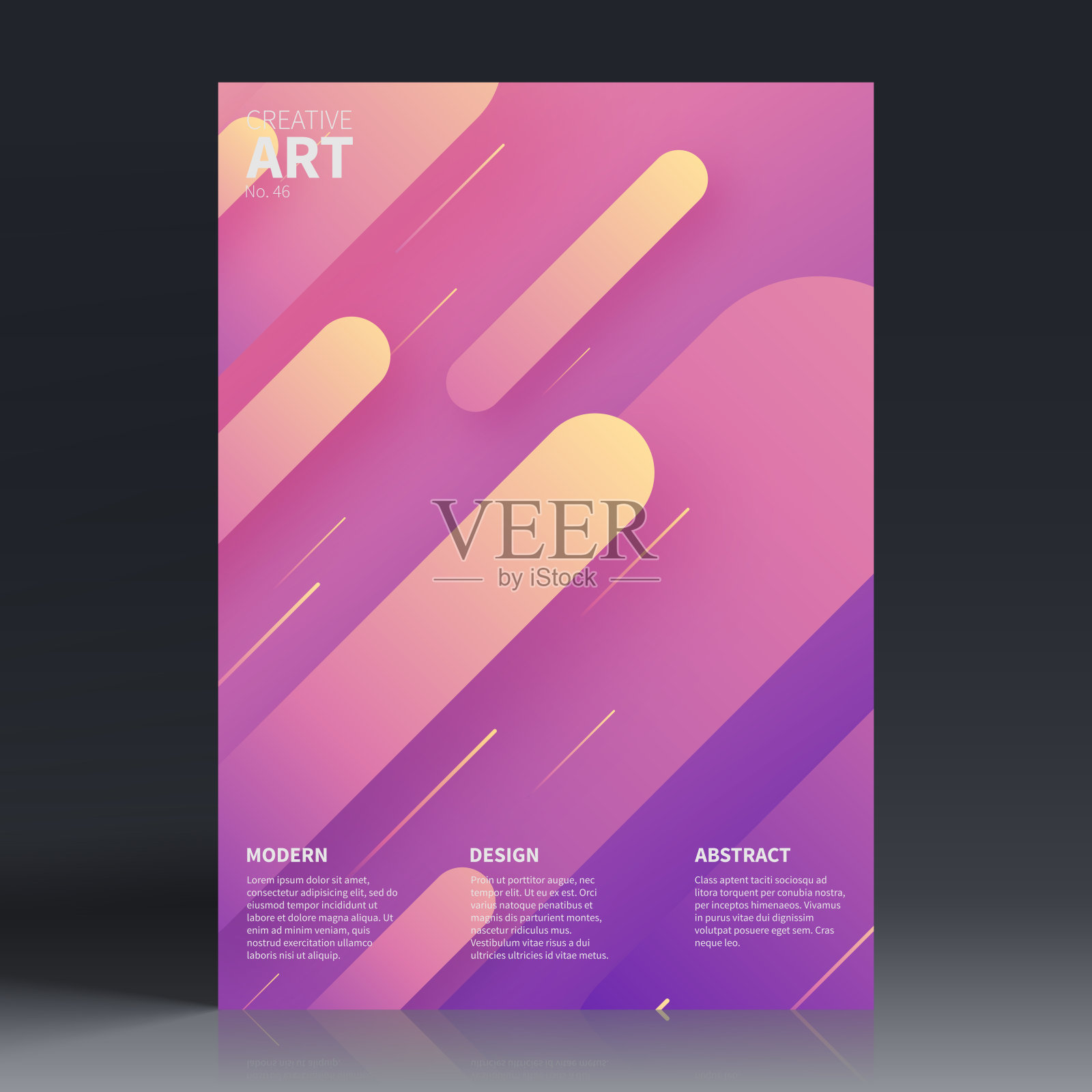 宣传册模板排版，紫色封面设计，商业年报，传单，杂志插画图片素材