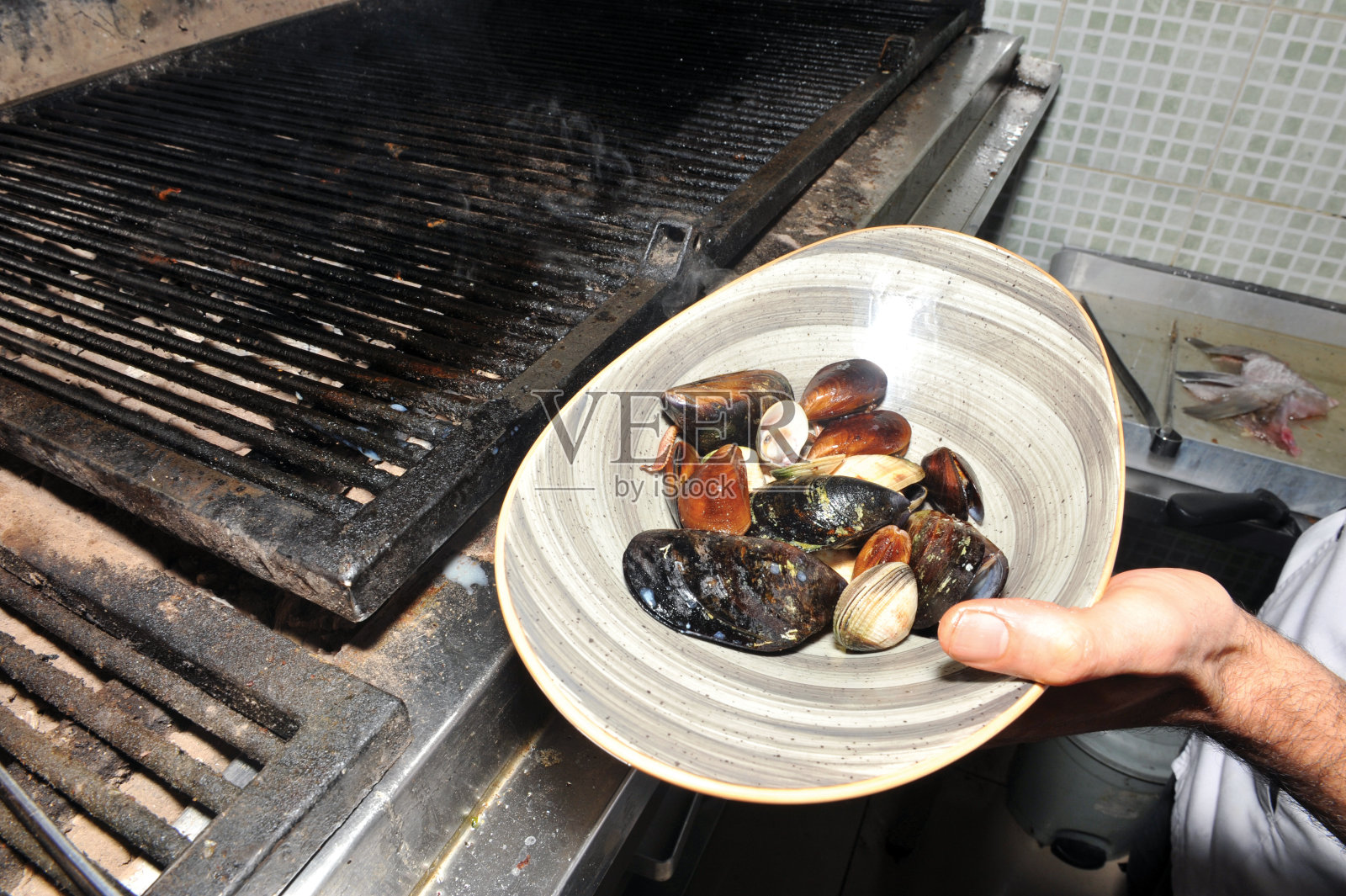 烤海产品照片摄影图片