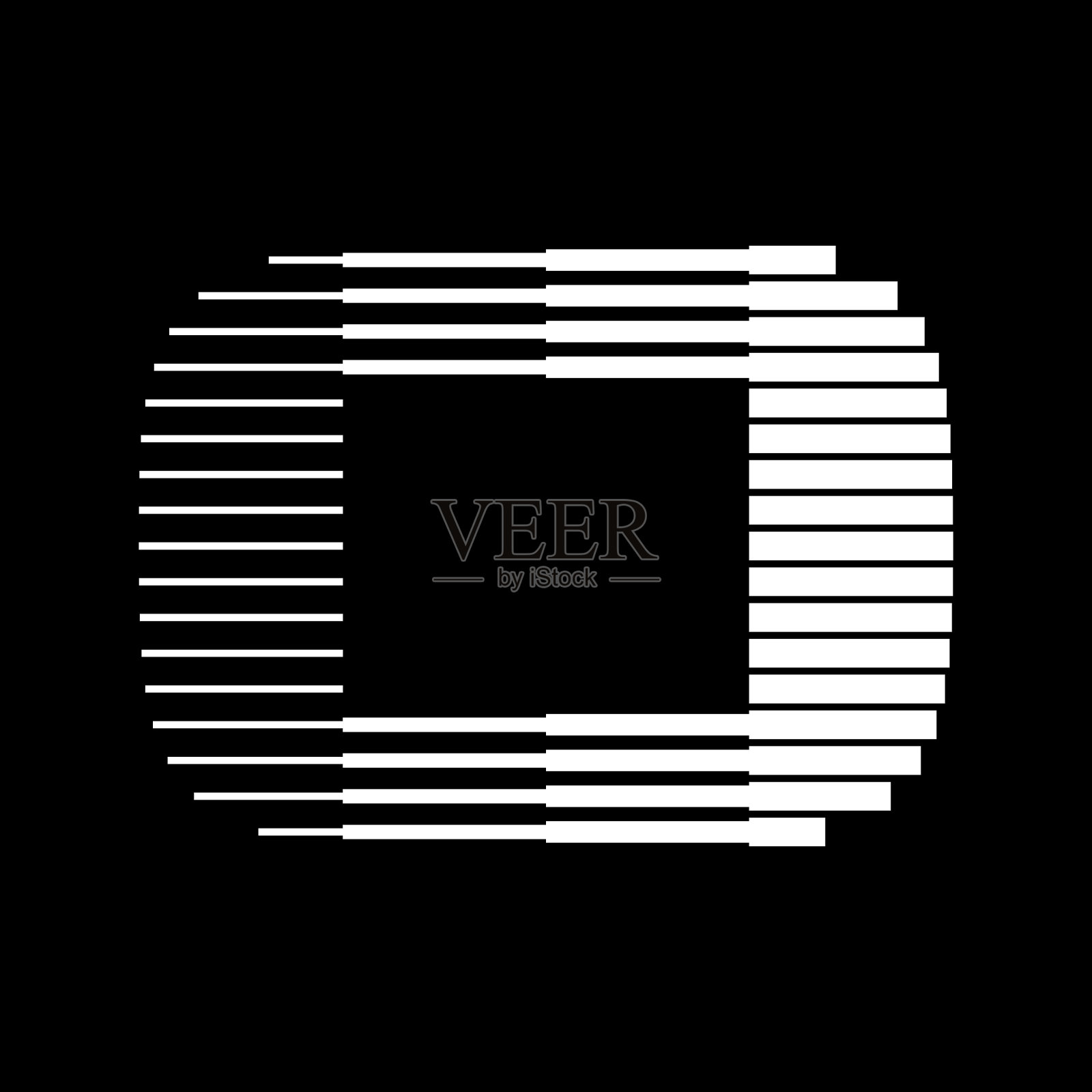 O字母线条标志图标说明插画图片素材