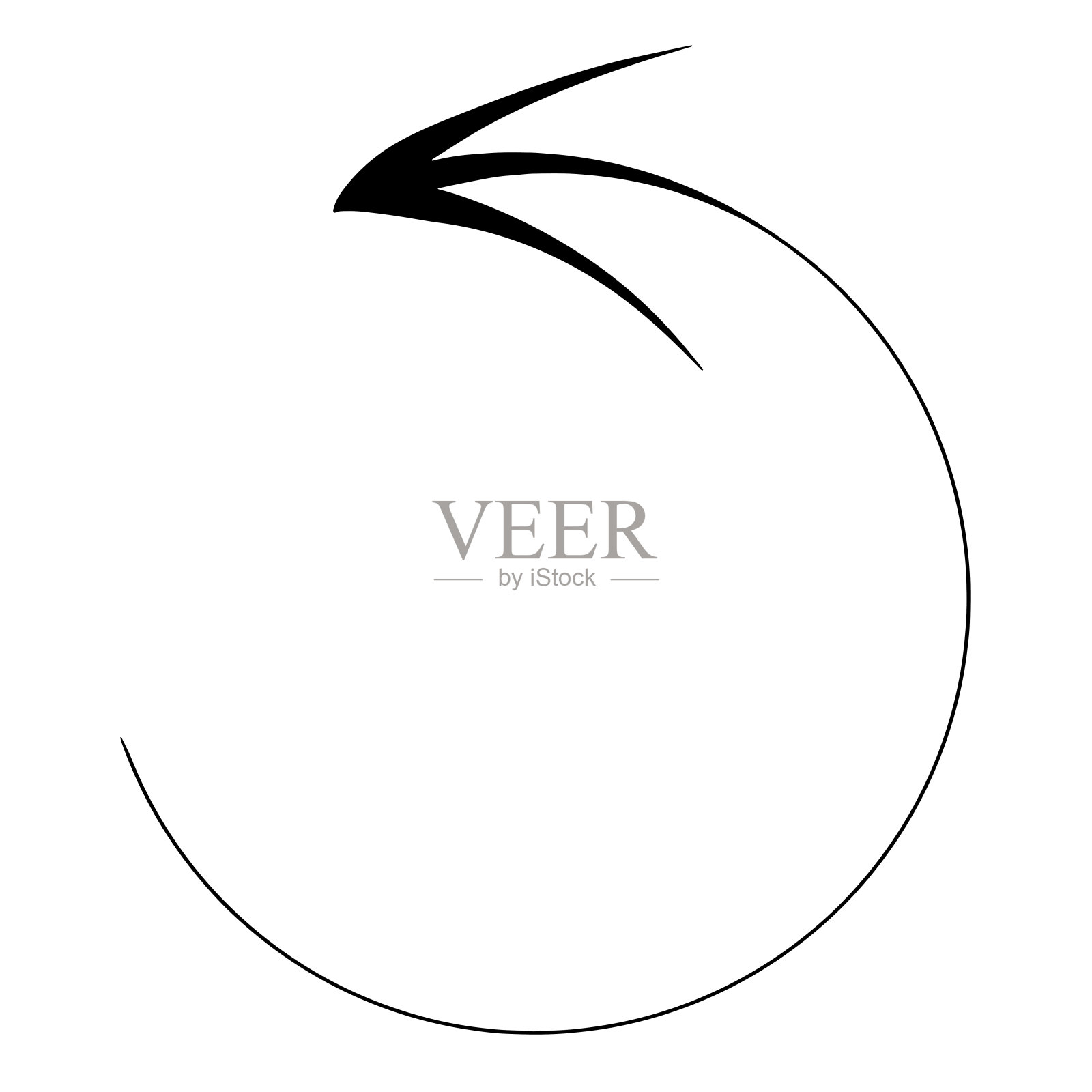 手绘涂鸦强调箭头图标。矢量图解插画图片素材