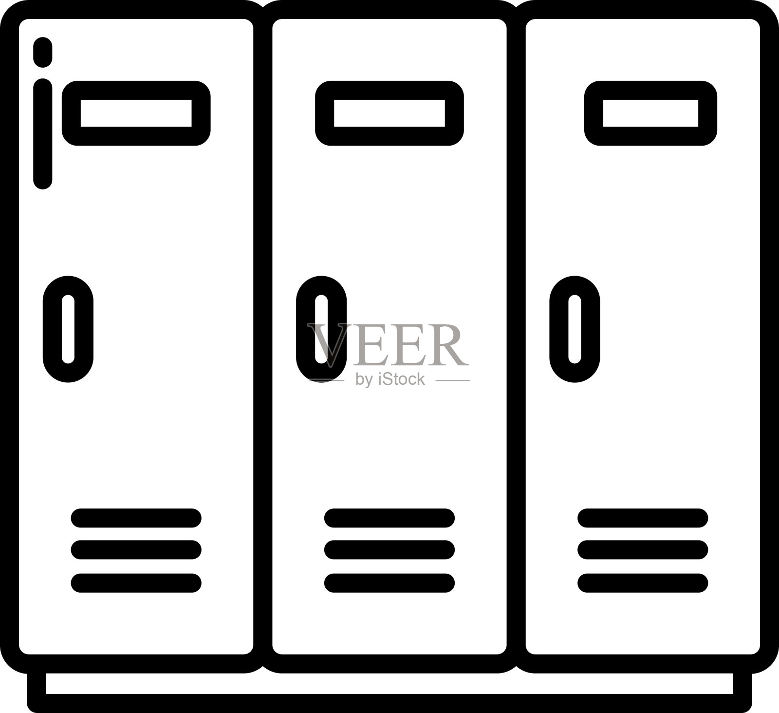 储物柜轮廓矢量插图插画图片素材