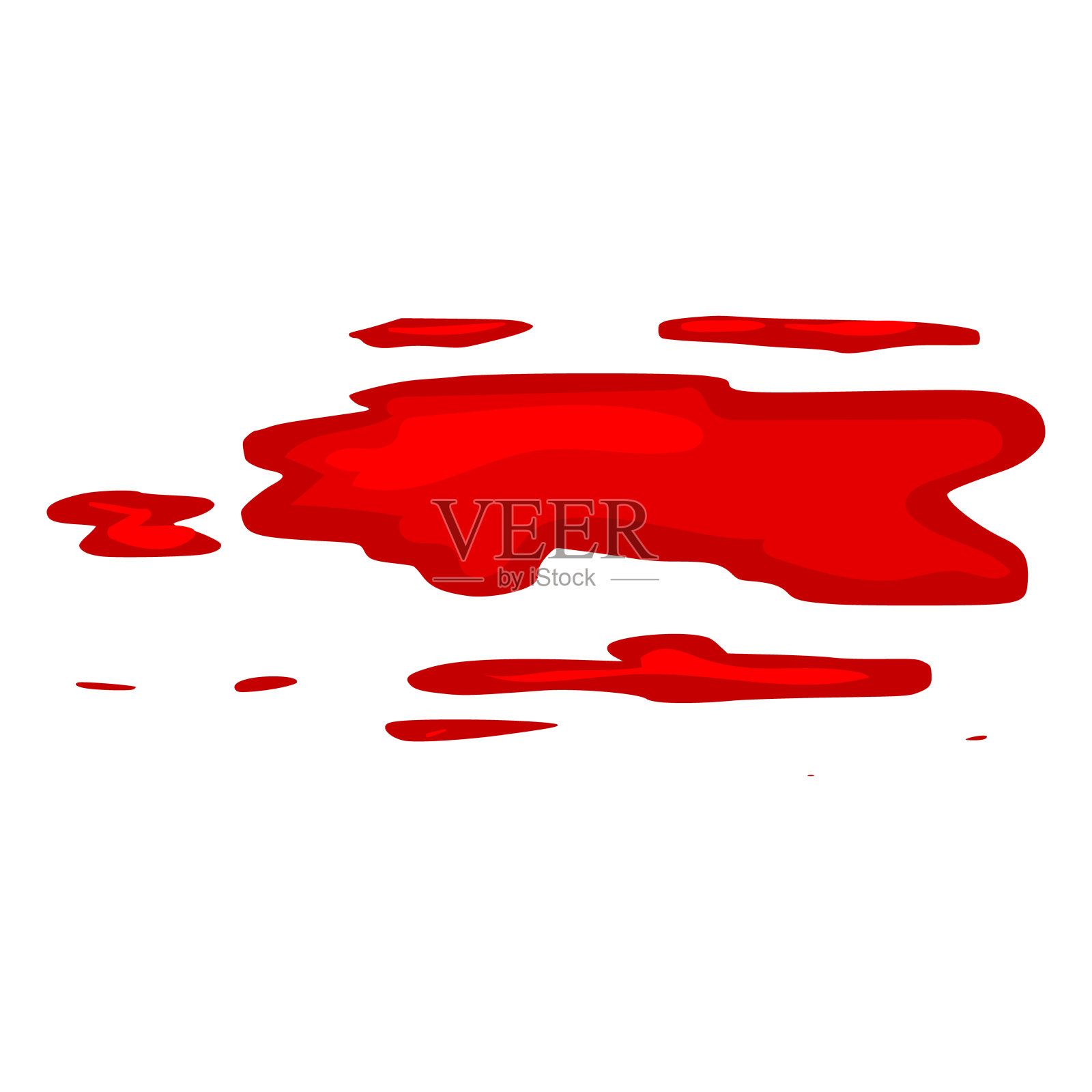 染色血液飞溅卡通矢量插图插画图片素材