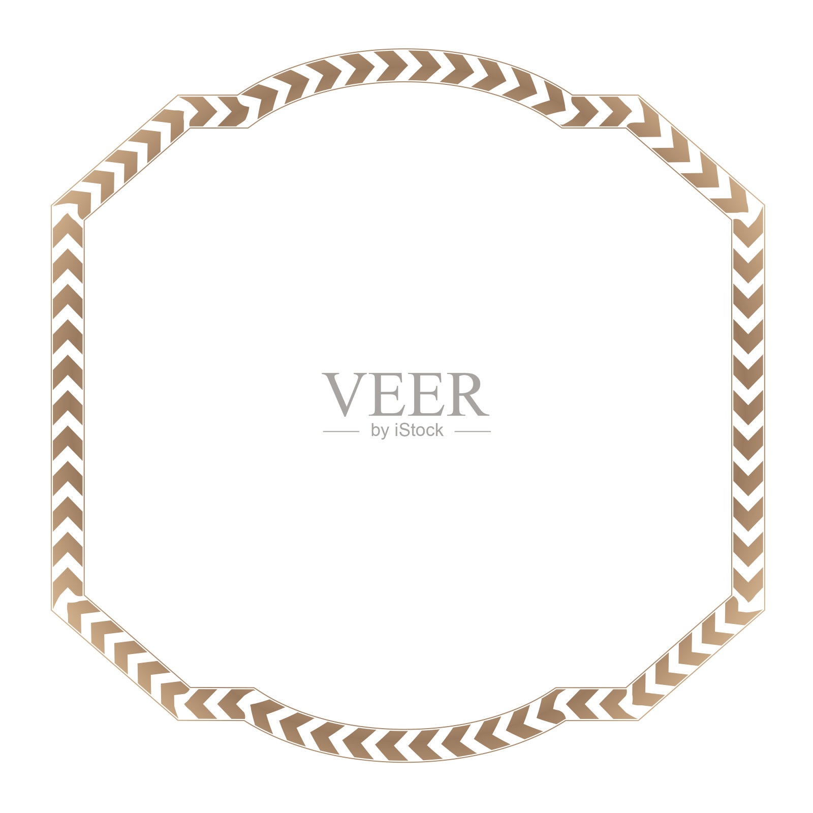 箭头金方形复古框架金画框豪华金框架金边框金矢量皇室边框复古徽章装饰元素孤立的背景插画图片素材