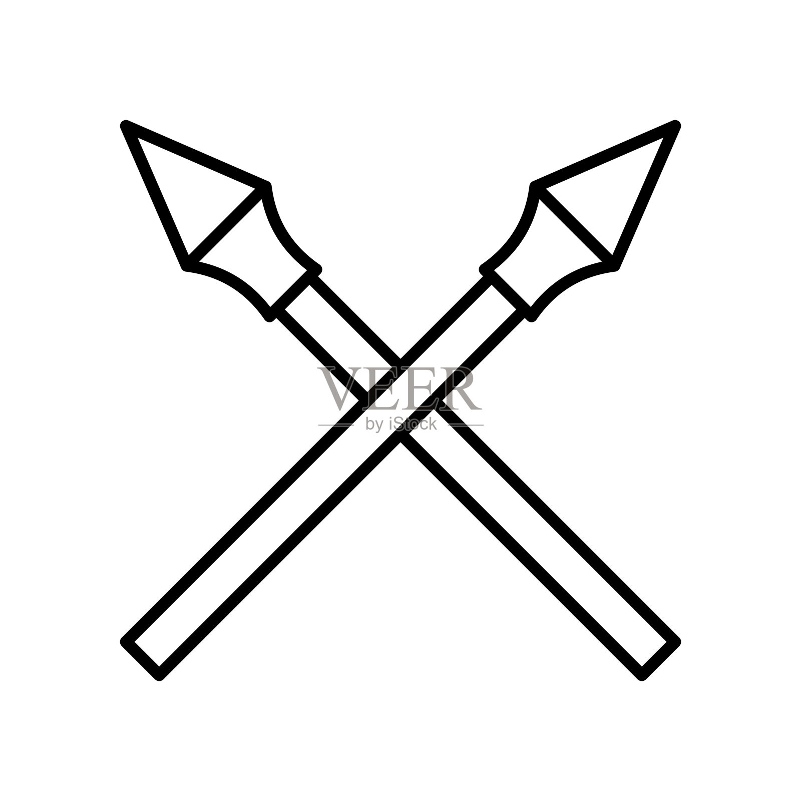 矛图标设计模板简单而现代的概念插画图片素材