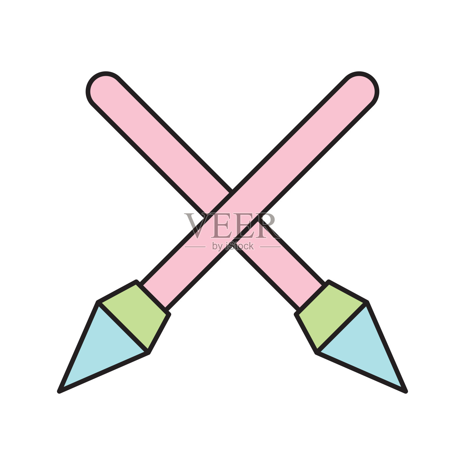 矛图标设计模板简单而现代的概念插画图片素材