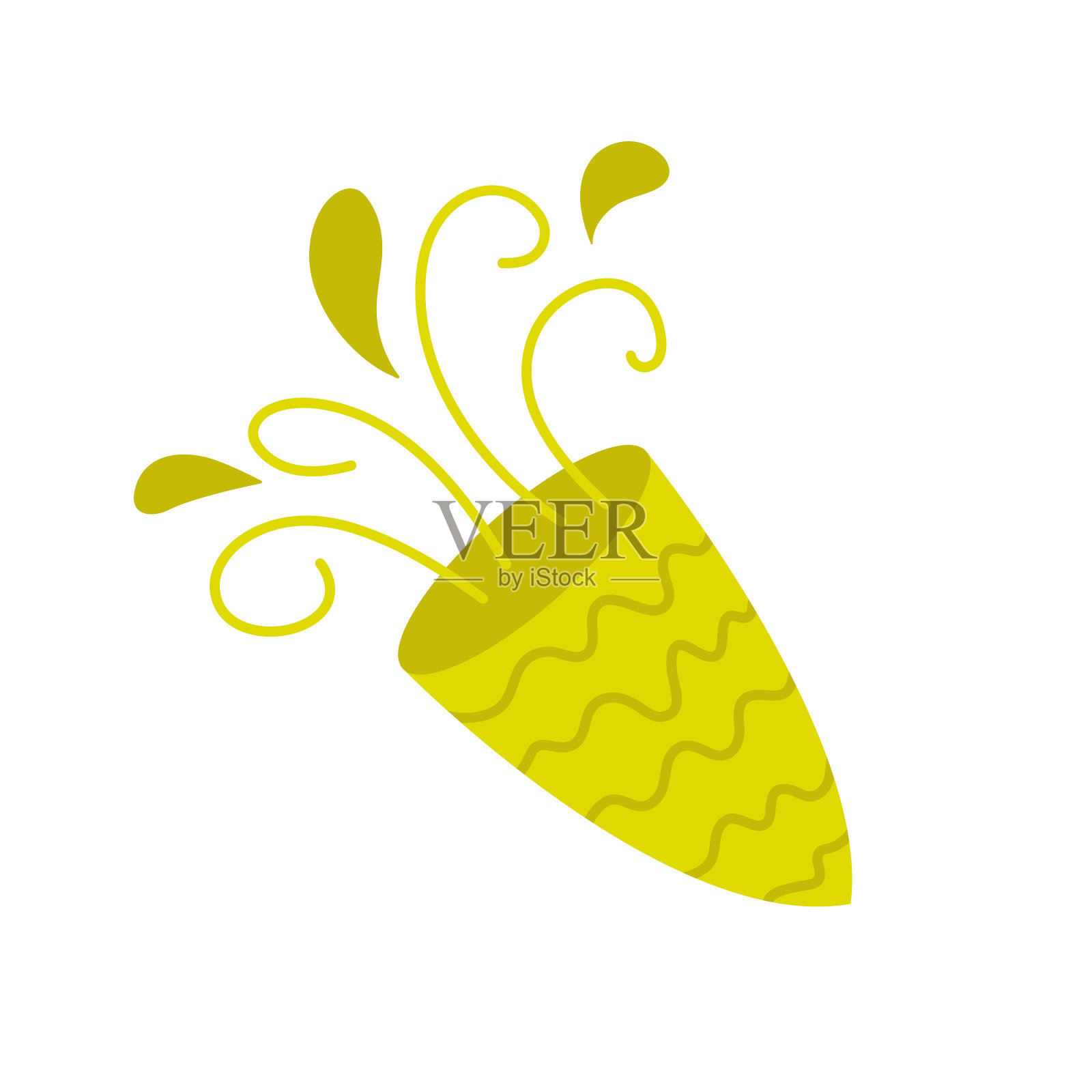 白色背景上的五彩纸屑派对礼炮节日棉质按钮矢量图插画图片素材