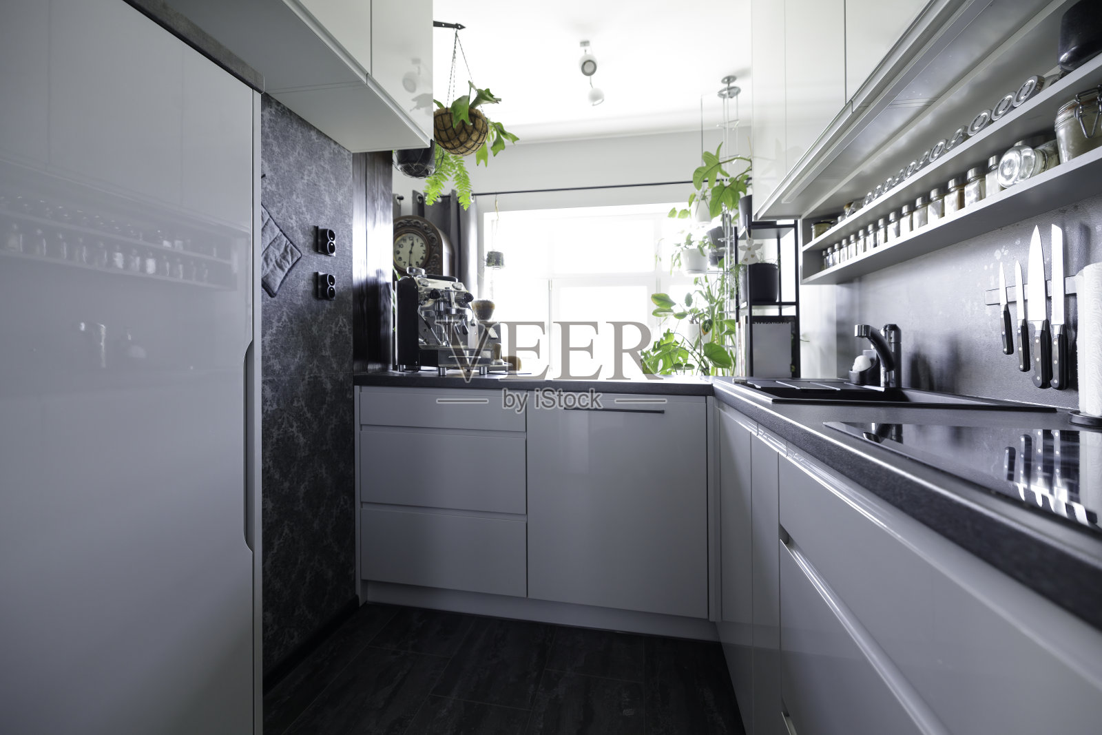 明亮的现代厨房照片摄影图片