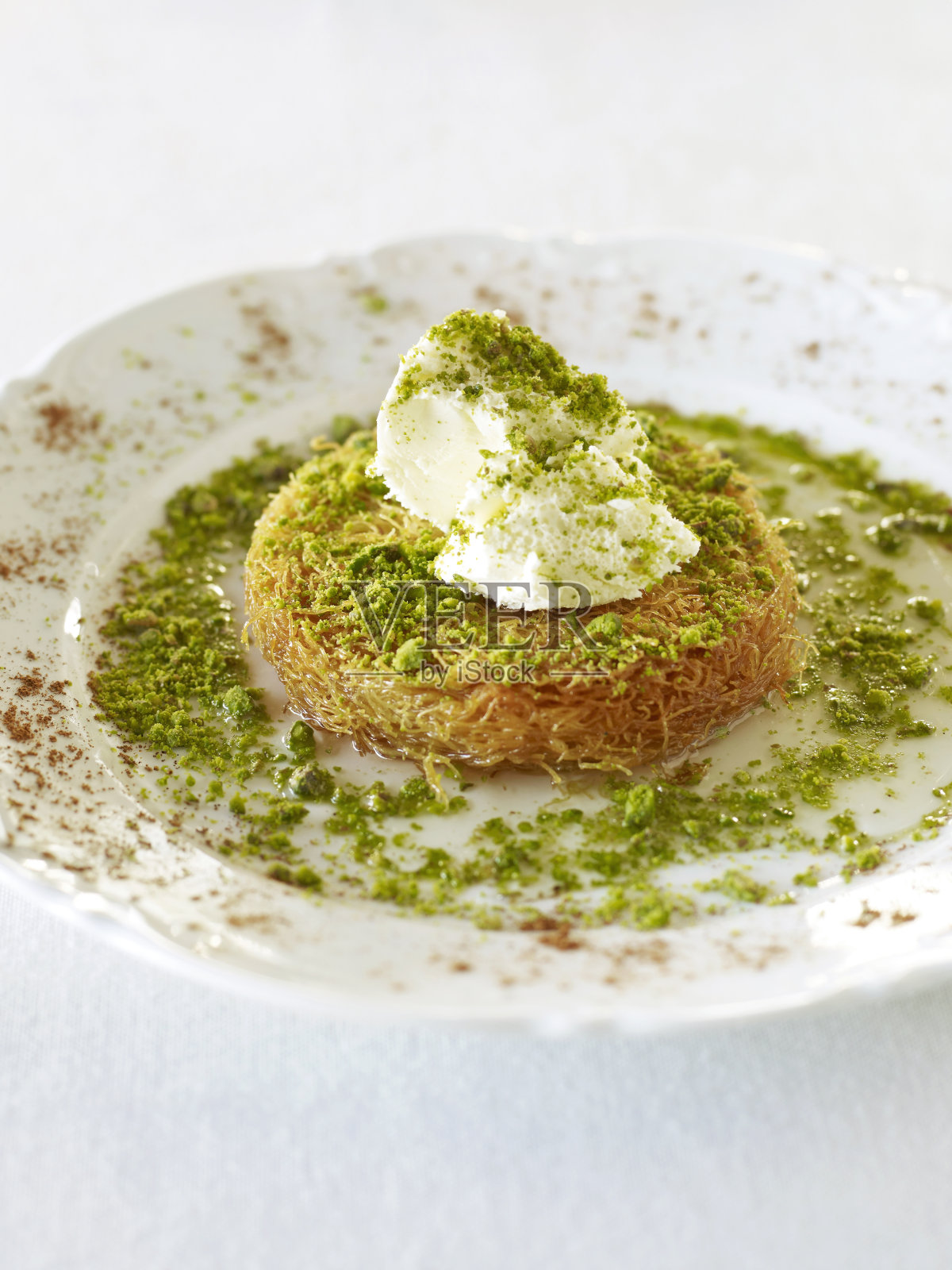 土耳其奶油甜点照片摄影图片