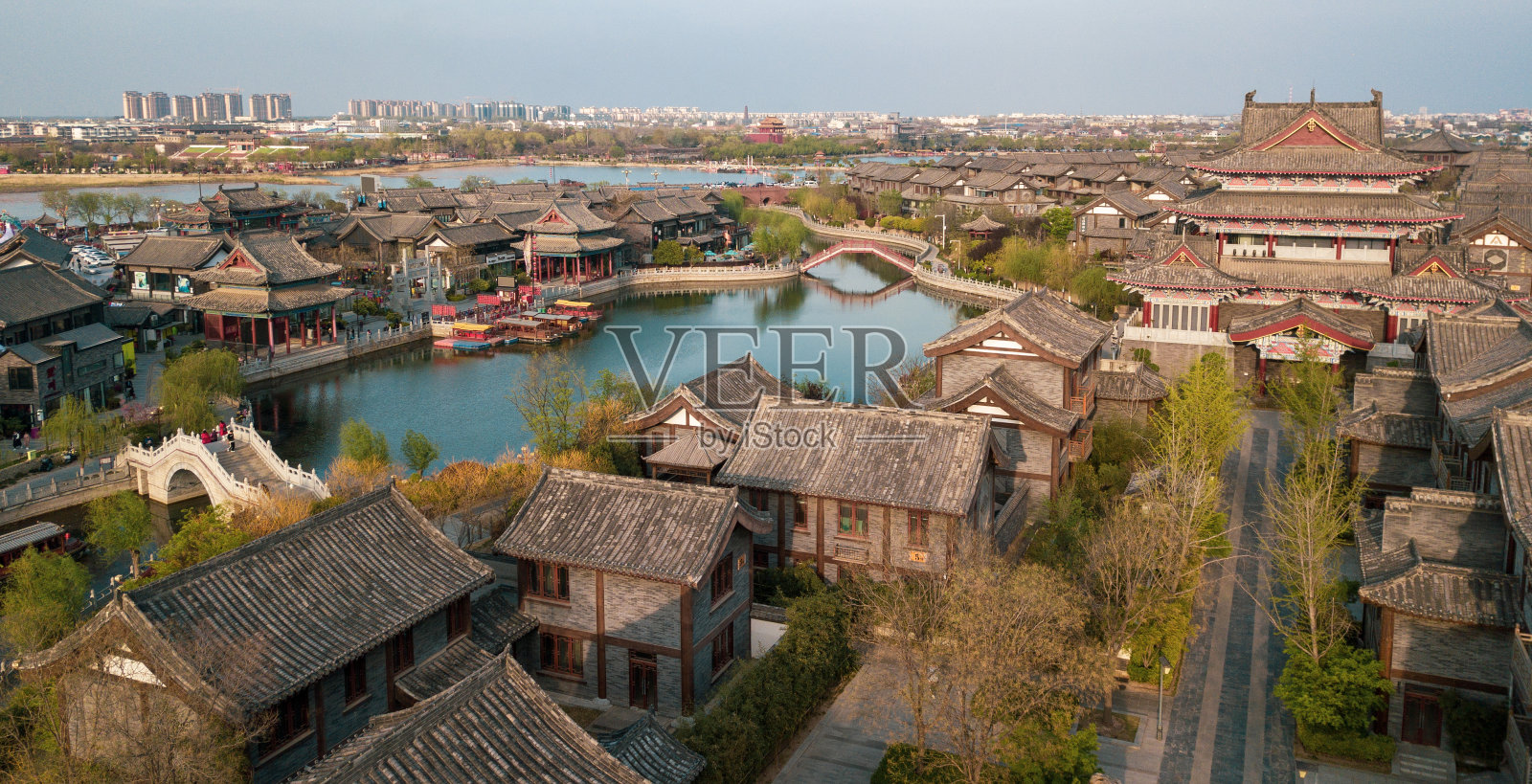 开封千禧城公园航拍照片照片摄影图片