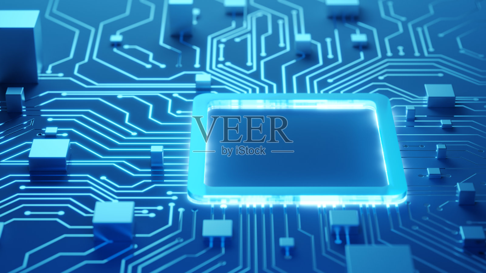 电子工业与技术的概念。摘要电路板的背景以一个框架作为计算机芯片的符号照片摄影图片