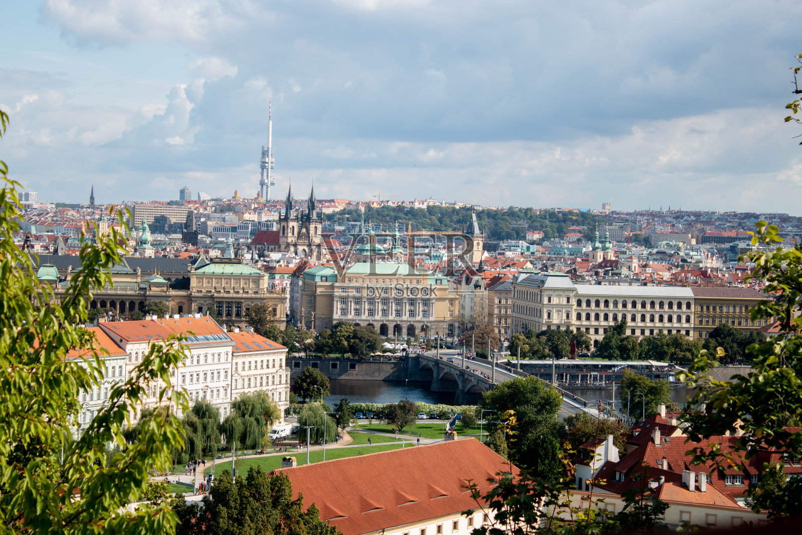 美丽的布拉格城全景照片摄影图片