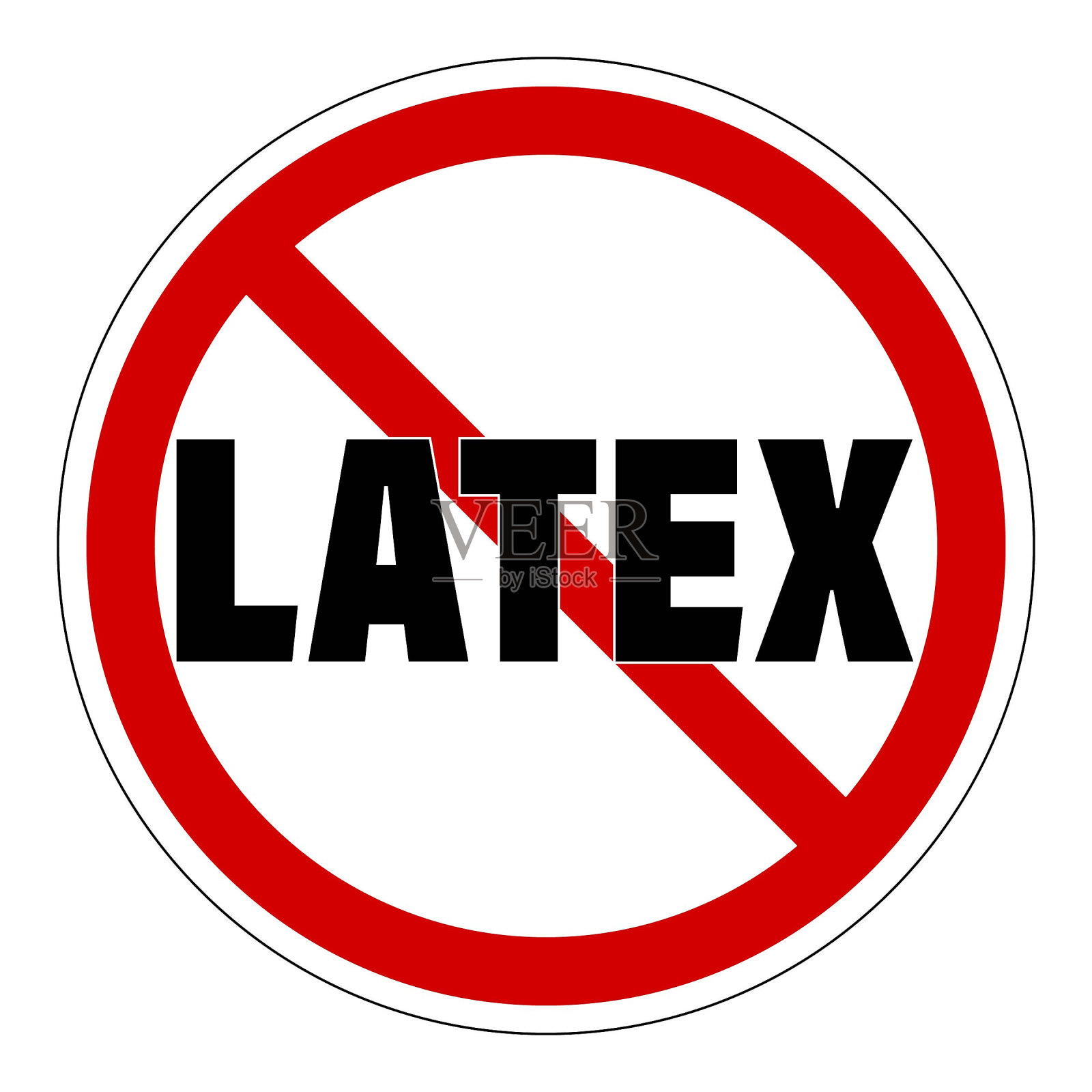 无乳胶，信息标签标志插画图片素材