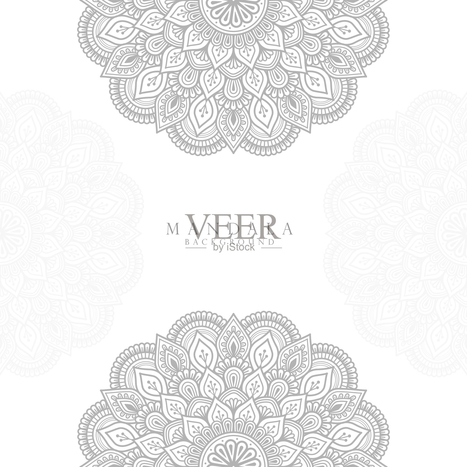 观赏曼陀罗背景插画图片素材