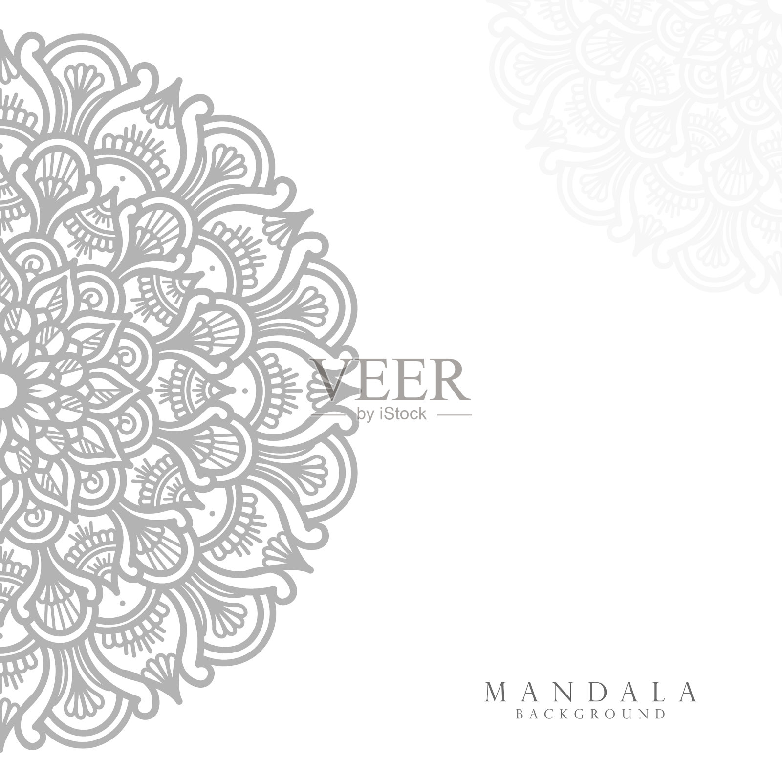 观赏曼陀罗背景插画图片素材