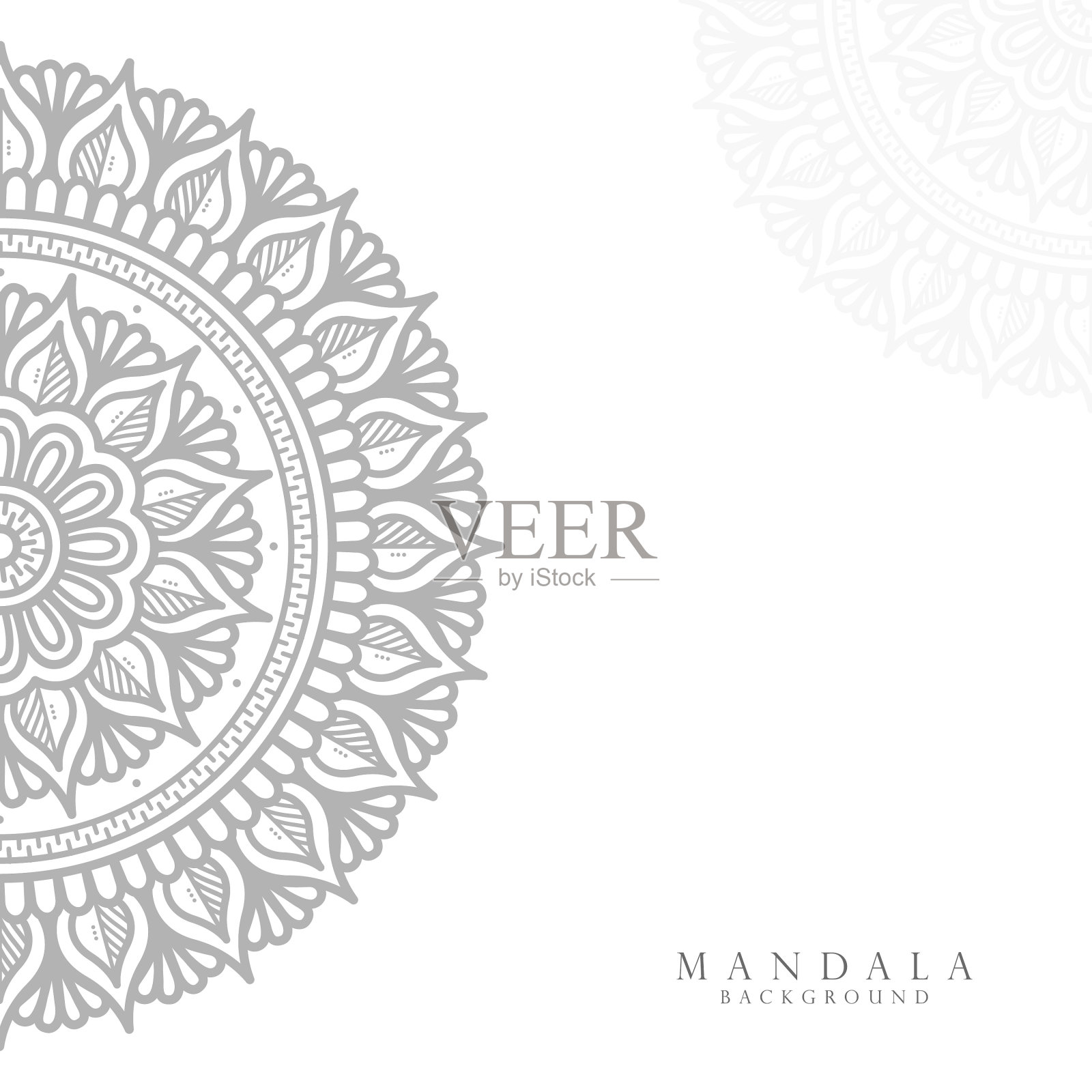 观赏曼陀罗背景插画图片素材