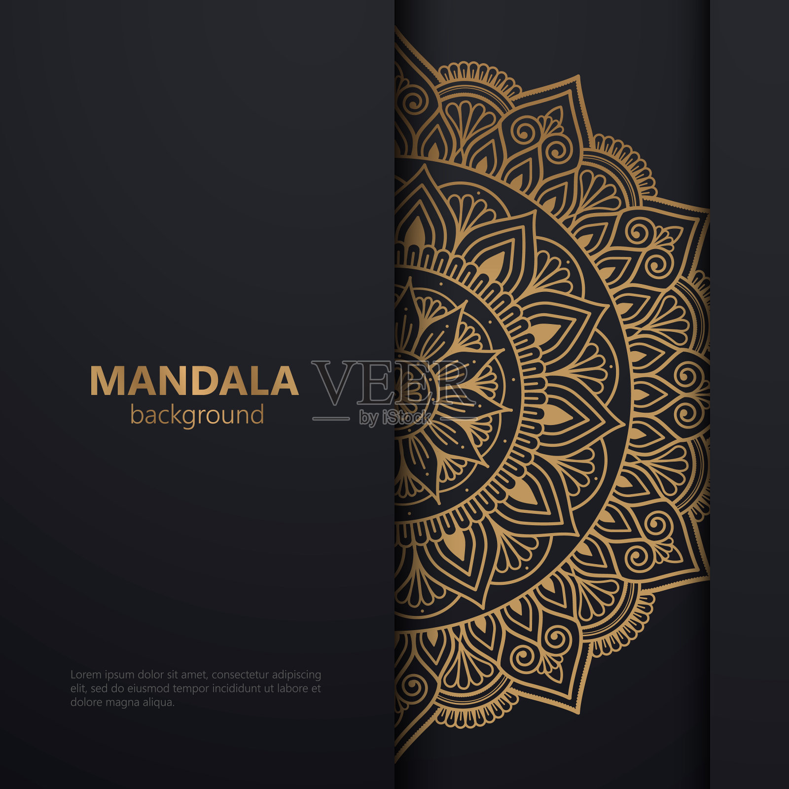 豪华曼陀罗背景插画图片素材