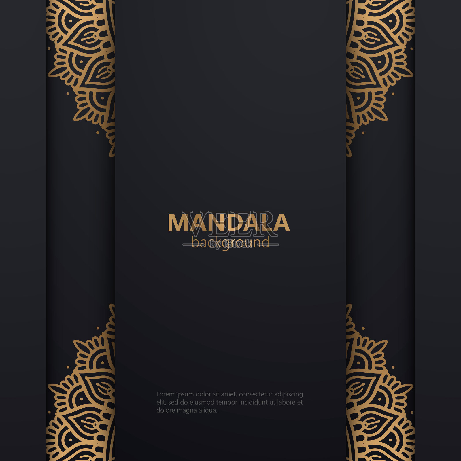 豪华曼陀罗背景插画图片素材