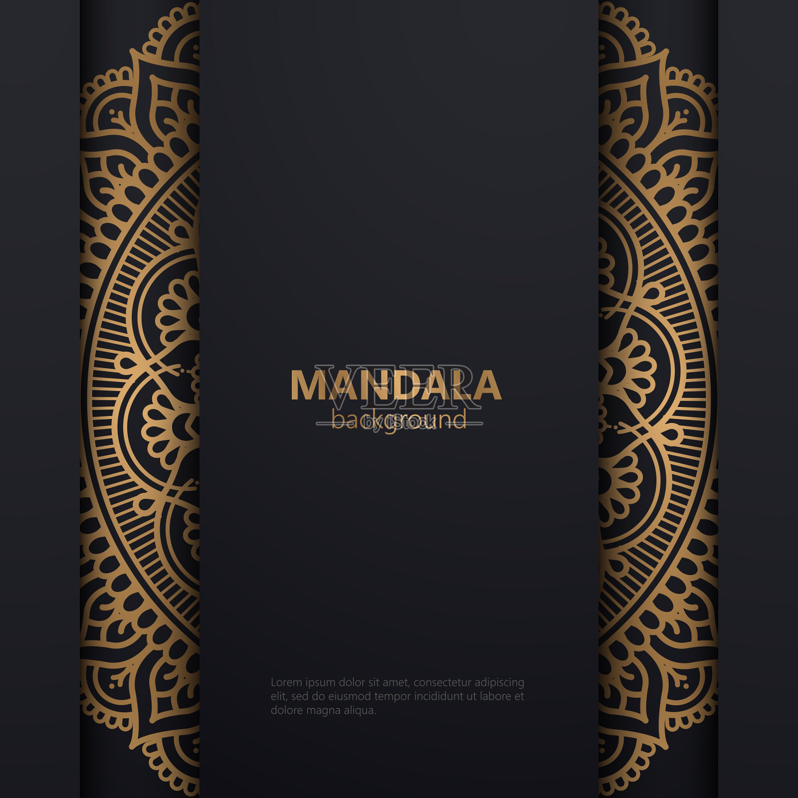 豪华曼陀罗背景插画图片素材