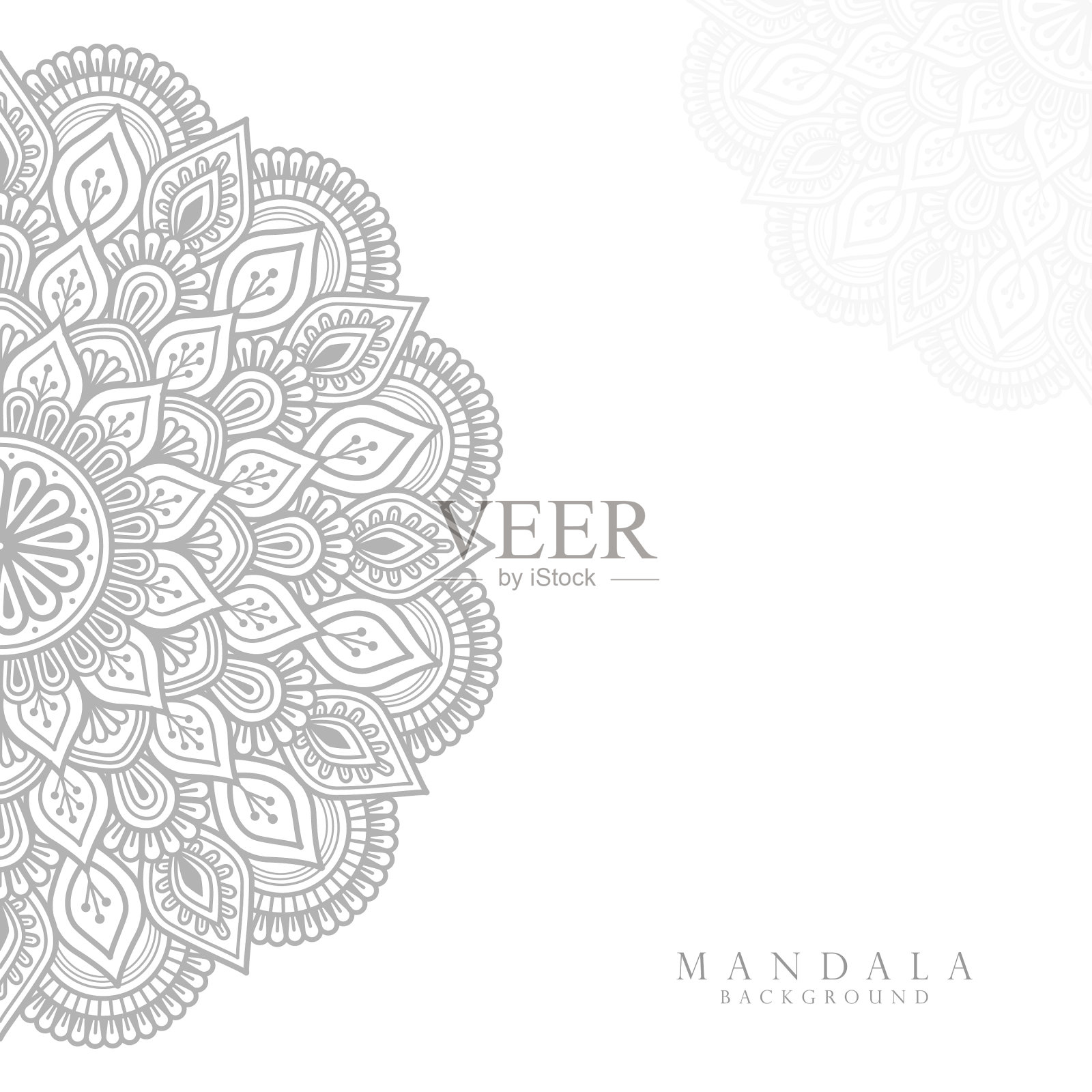观赏曼陀罗背景插画图片素材