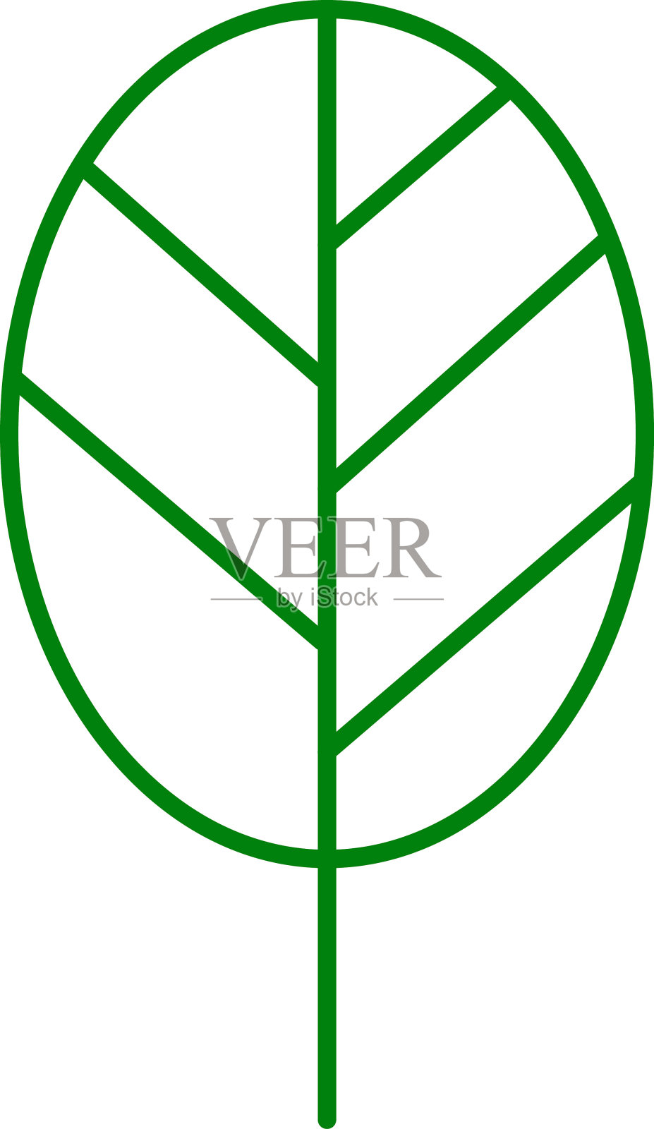 绿叶线最小图标集。生态，生物，天然，素食主义的标志。矢量插图。极简主义标志矢量插图设计。插画图片素材