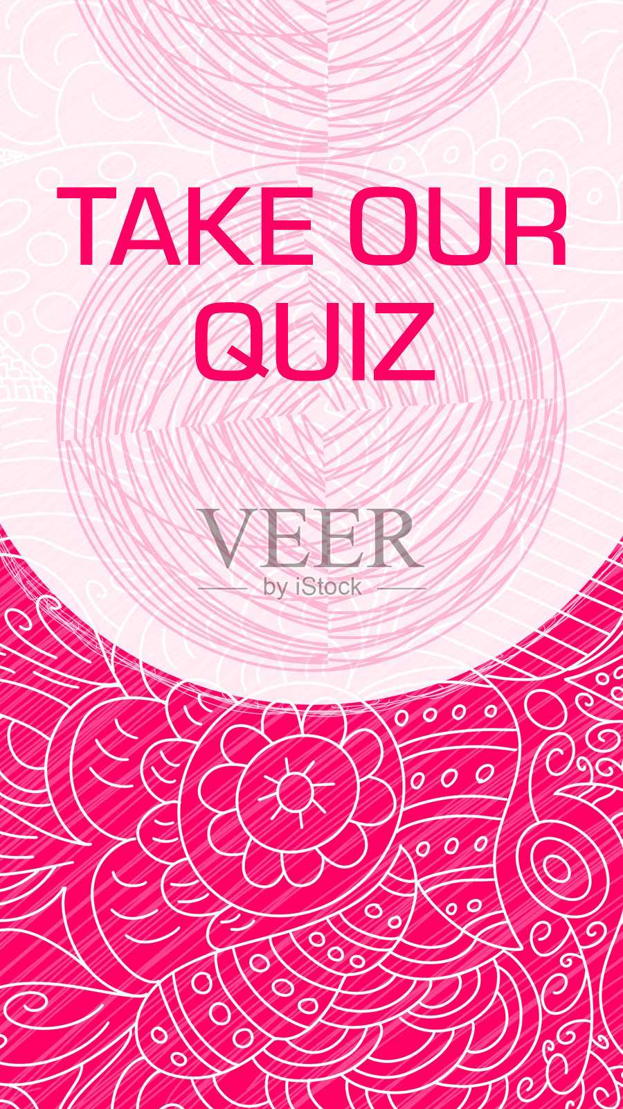 参加我们的粉红色涂鸦设计元素纹理背景垂直文本测试插画图片素材