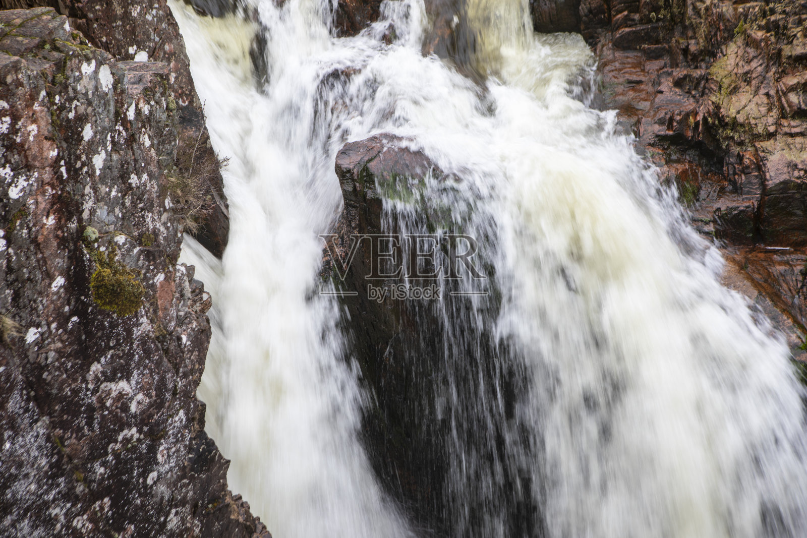 苏格兰高地湍急的水流照片摄影图片
