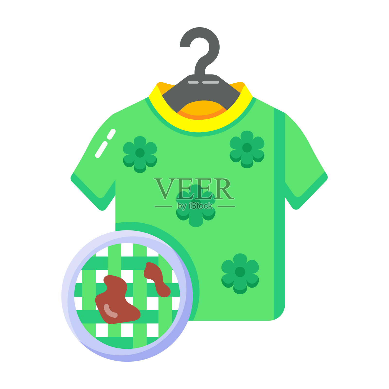 脏衣服插画图片素材