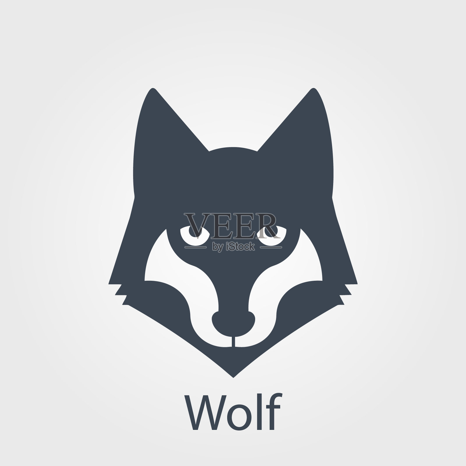 红狼图标插画图片素材