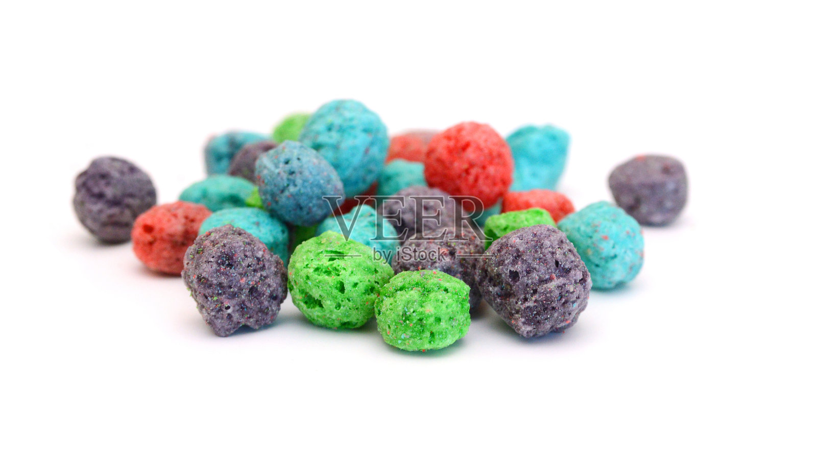 美味和营养的水果谷物圈美味，健康和有趣的添加到儿童早餐照片摄影图片