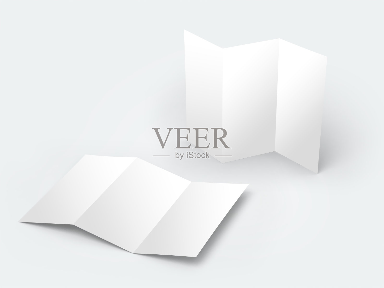 DL三折宣传册3D渲染照片摄影图片