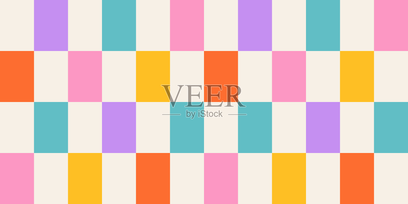 彩虹图案与矩形插画图片素材