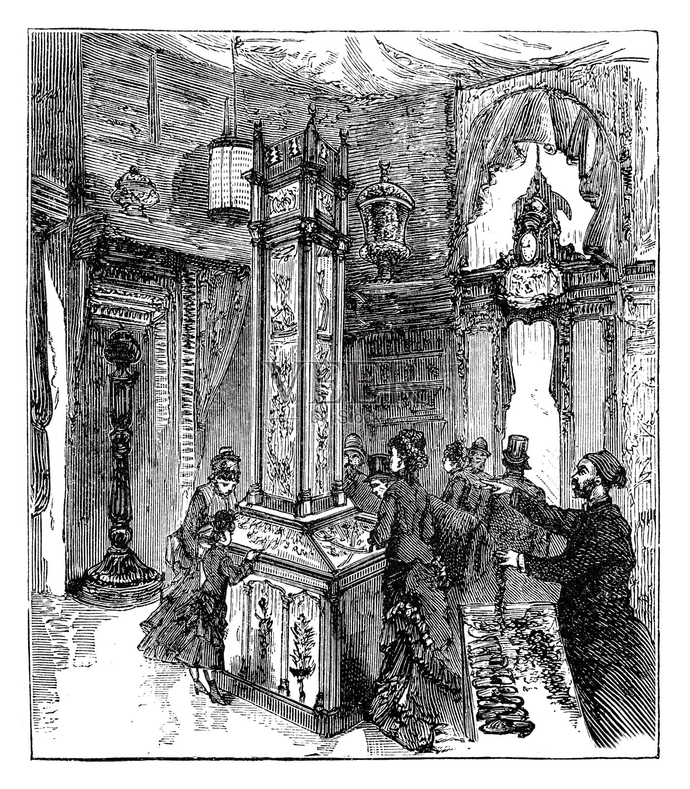 突尼斯古物部插画图片素材