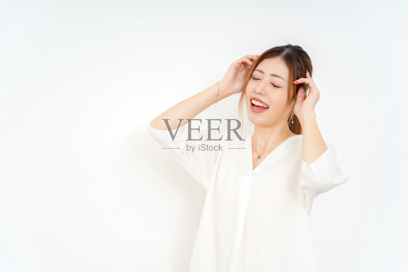 摆出各种姿势的女人照片摄影图片