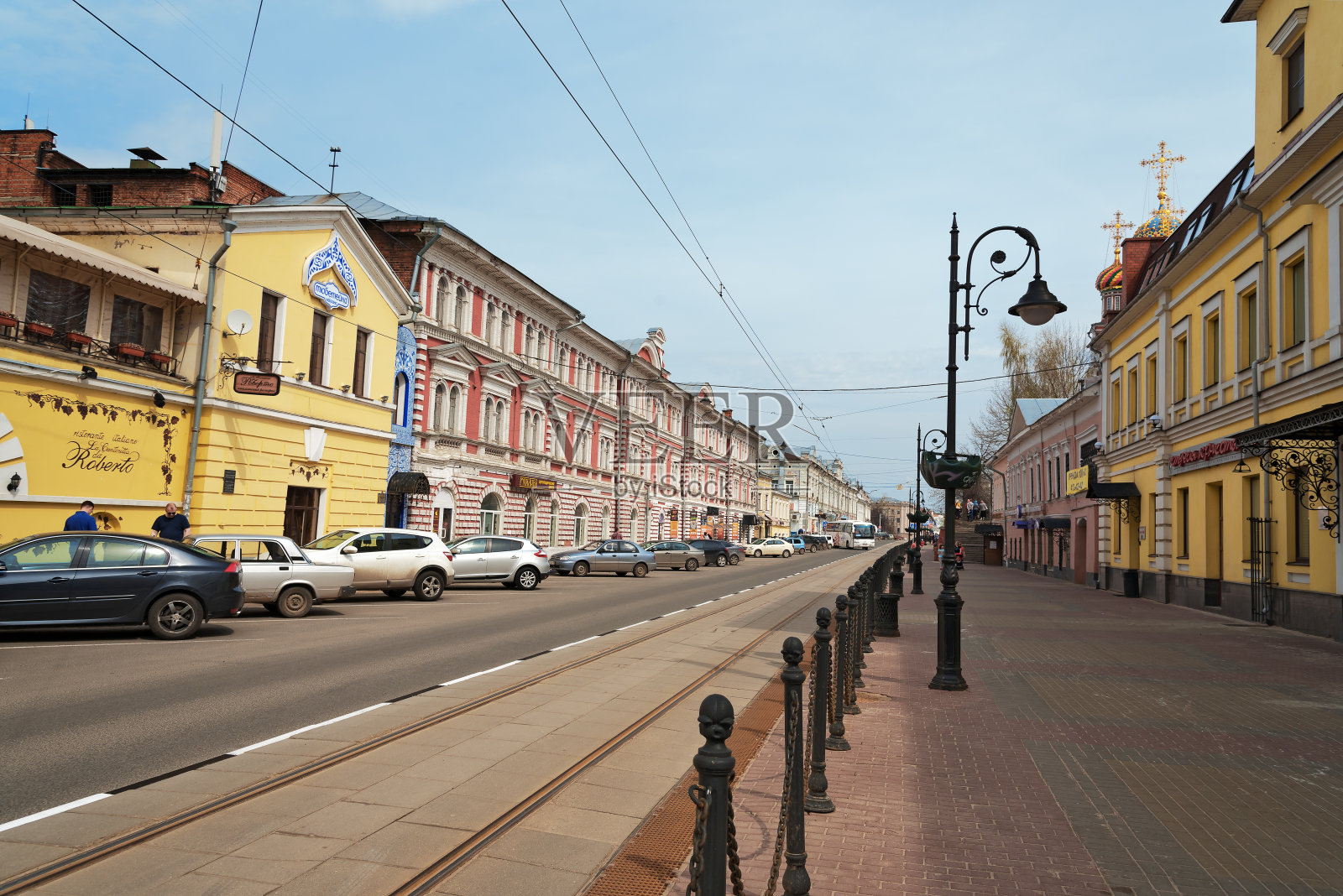 下诺夫哥罗德的Rozhdestvenskaya街照片摄影图片