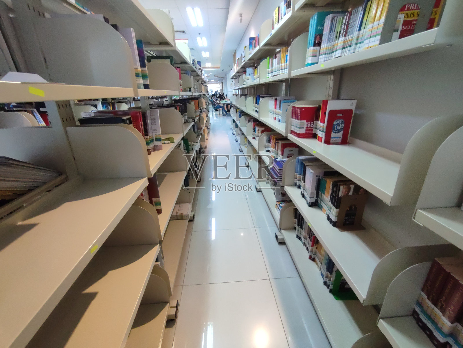 图书馆的书架上摆满了读书的书照片摄影图片