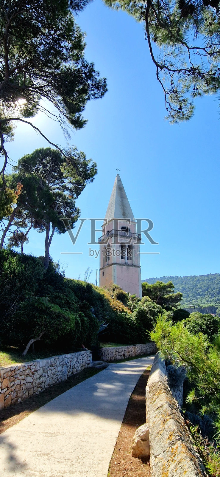 马里Lošinj - Cres岛-教堂照片摄影图片