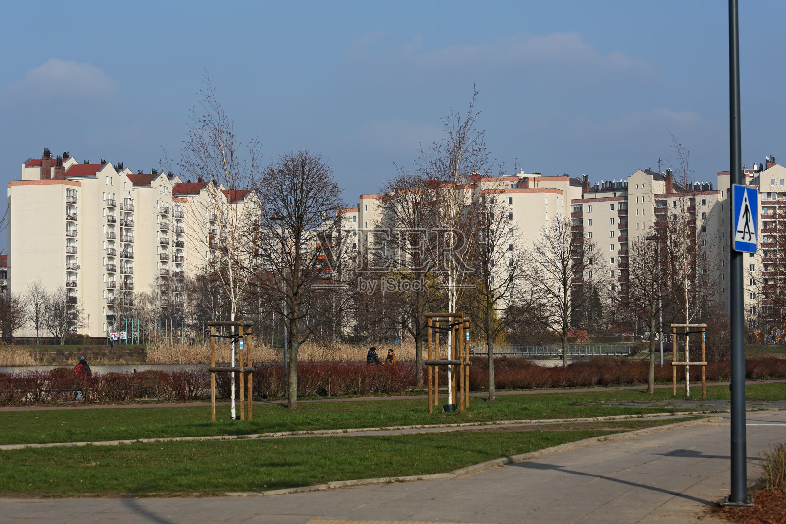 波兰,华沙,戈克劳住宅区,公寓楼照片摄影图片