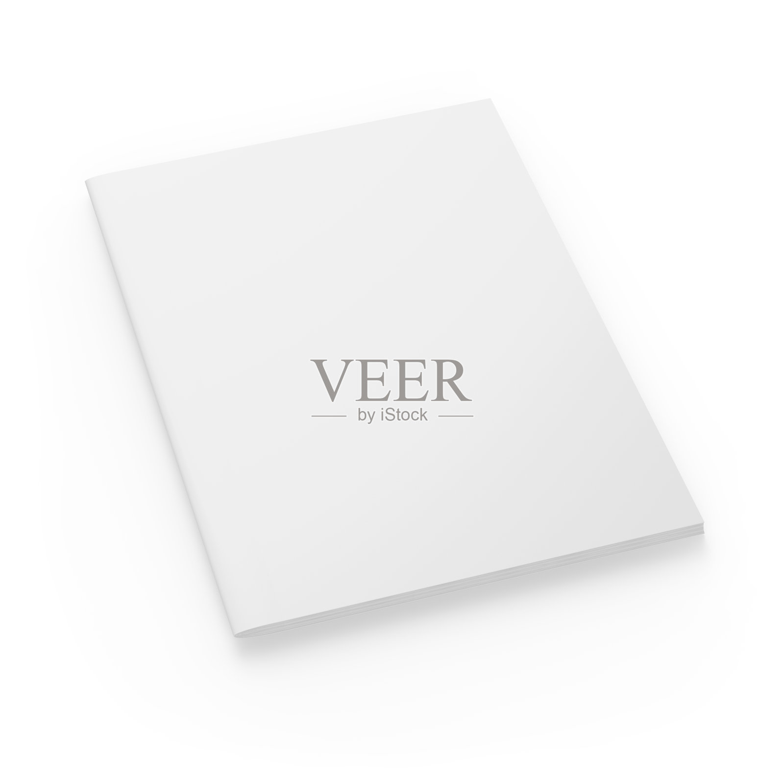 A4垂直宣传册，杂志，白底目录模型。3D渲染照片摄影图片