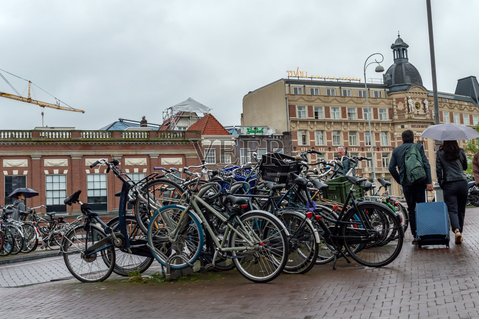 阿姆斯特丹的自行车。照片摄影图片