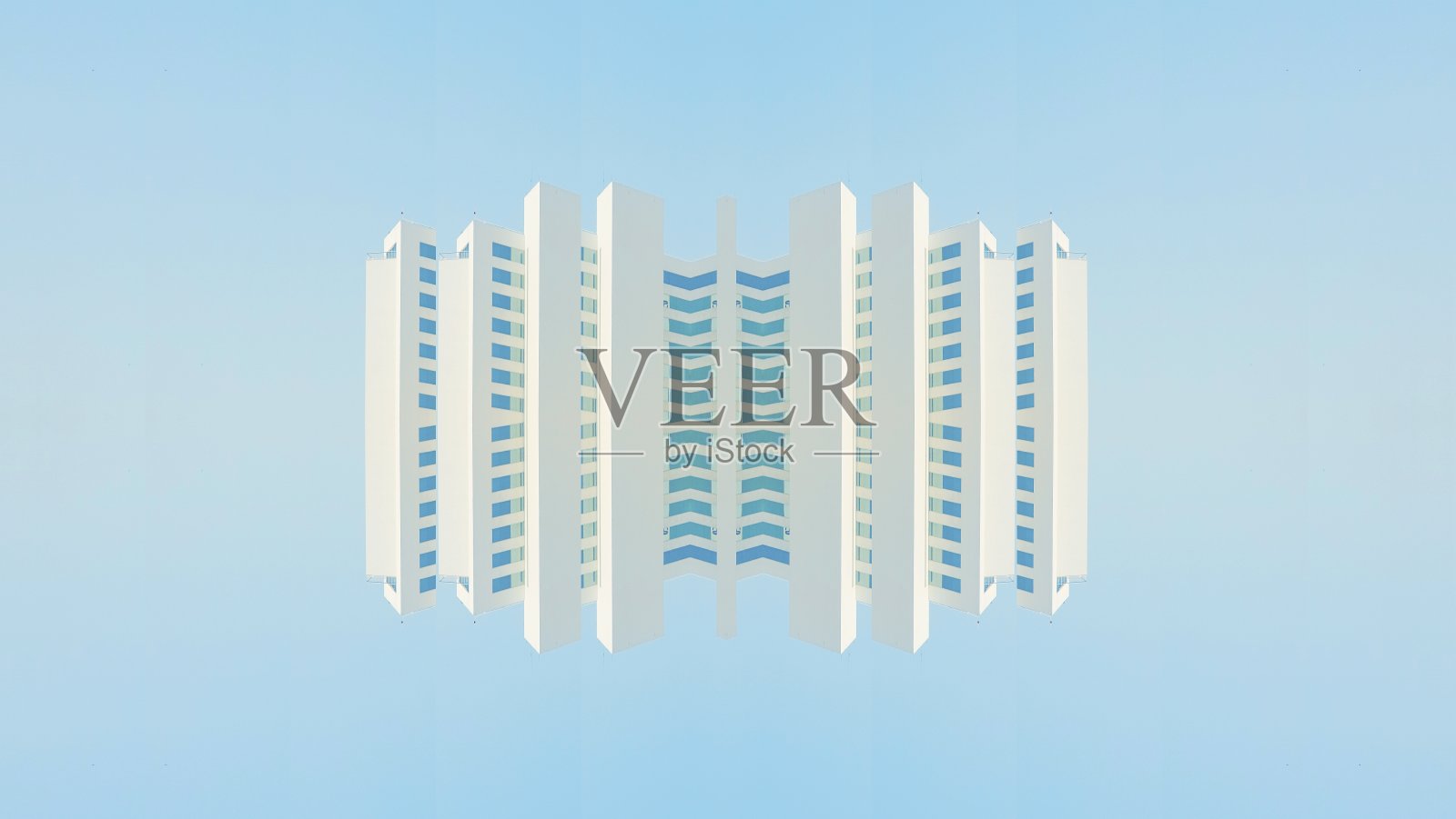 天空中的房屋：抽象建筑，极简主义建筑，几何照片，设计概念照片摄影图片