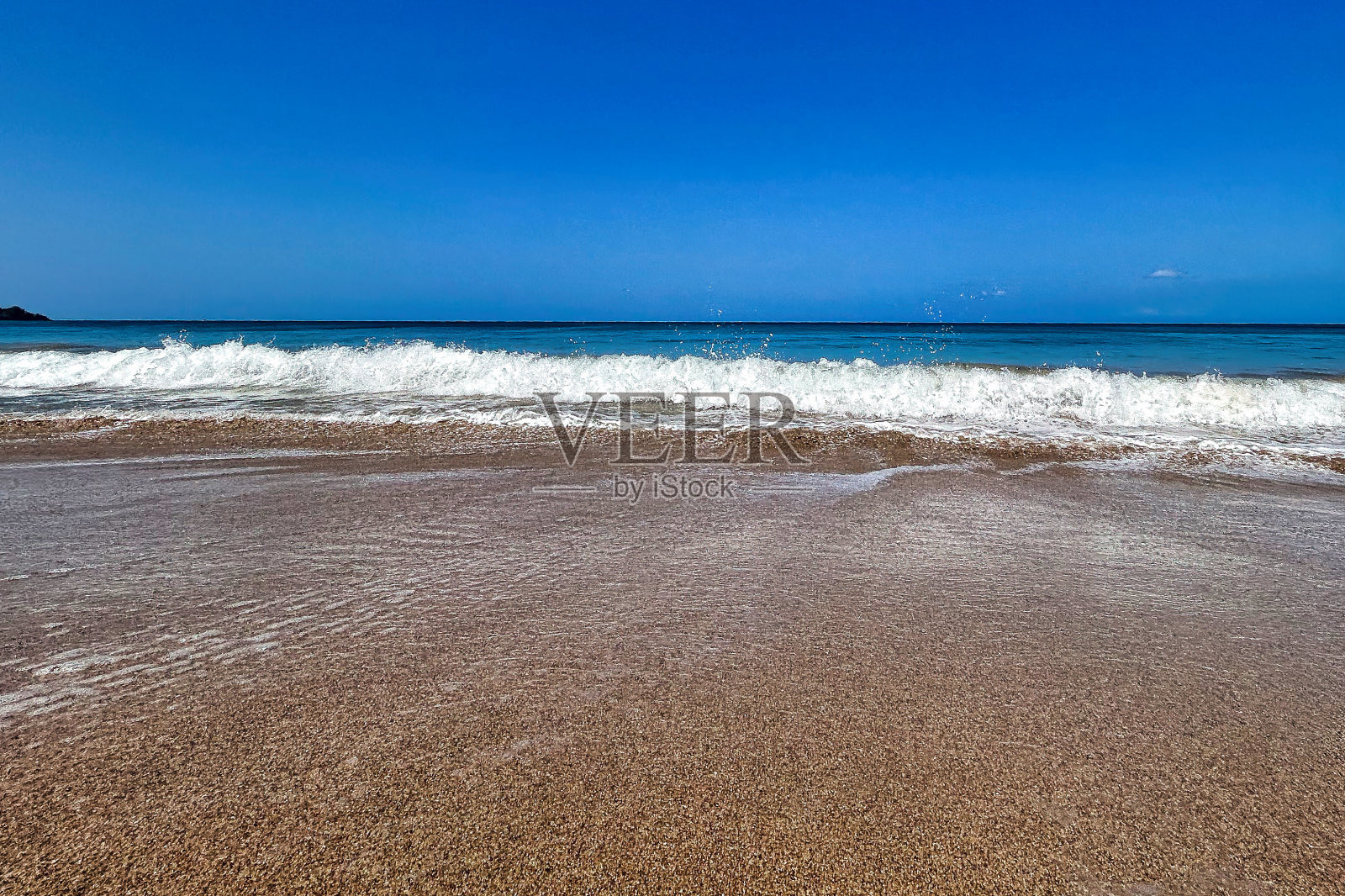 加勒比海著名的德谢斯湾照片摄影图片