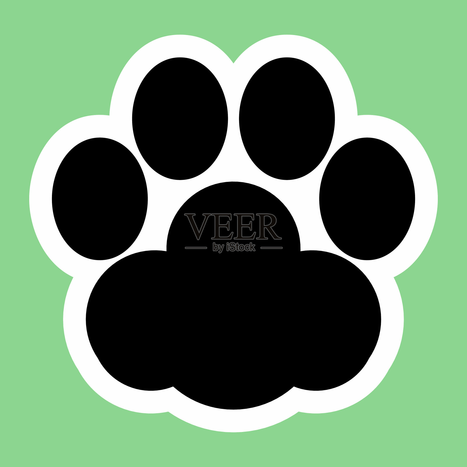 猫爪图标标志，猫爪元素设计插画图片素材